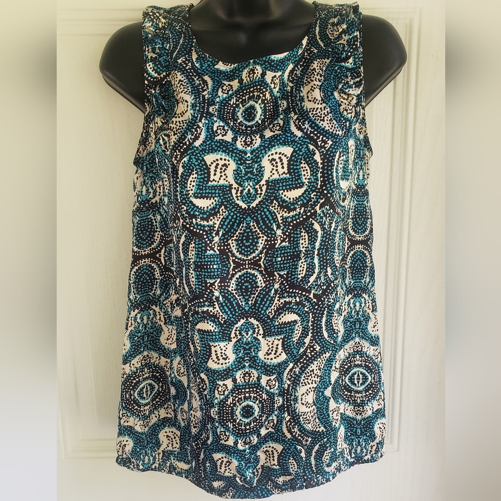 THE LIMITED ladies sleeveless floral pull over blouse